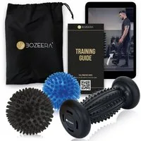 BOZEERA Massageball Igelball Fußmassage Set, 1X Fußmassagegerät 2X Massageball mit Noppen, 3-tlg., Massagebälle für Rücken Beine Füße