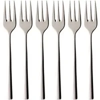 Villeroy & Boch Besteck-Set Piemont Kuchengabel Set 6tlg (6-tlg), 6 Personen, Edelstahl