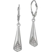 SilberDream Paar Ohrhänger SilberDream Ohrringe Damen 925 Silber (Ohrhänger), Damen Ohrhänger Füllhorn aus 925 Sterling Silber, Farbe: silber, weiß
