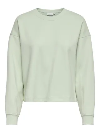 ONLY - ONLALINA SLIT ROUNDNECK SWT Green Lily - Gr. - M