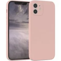 EAZY CASE Handyhülle für Apple iPhone 12 Hülle Silikon 6,1 Zoll, Hülle mit Kameraschutz Bumper Case silikonschutzhülle Rosa / Altrosa