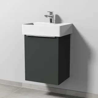 Sanipa 3way Waschtischunterbau zu Duravit Dura Square Waschtisch mit 1 Tür, Graphit-Matt UP4241B