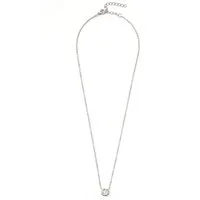 Firetti Kette mit Anhänger dezent, schlicht, klassisch, rund, mit Glasstein