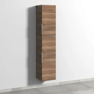 Sanipa 3way Hochschrank mit 2 Türen und 1 Auszug, Eiche-Tabak UM10350