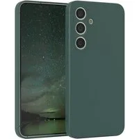 EAZY CASE Handyhülle für Samsung Galaxy S24 Hülle Silikon 6,2 Zoll, Silikon Schutzhülle mit Kameraschutz kratzfestes Bumper Nachtgrün