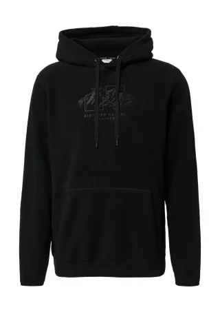 s.Oliver Red Label - Fleece-Hoodie mit Artwork schwarz - Gr. - XXL