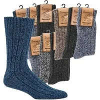 Wowerat Norwegersocken 3 Paar Norwegersocke, farbig, superwarm mit Schafwolle, Damen & Herren