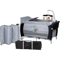 BabyGo Baby-Reisebett Sleeper Deluxe, black, mit Musik-Mobile