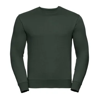 Russell - Sweatshirt für Herren angesetzte Ärmel (Flaschengrün)