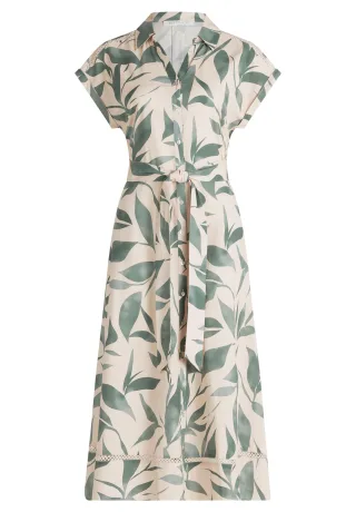 Betty & Co - Hemdblusenkleid Nature/Green - Gr. - 38
