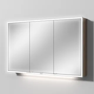 Sanipa Reflection Spiegelschrank MILO 120 mit LED-Beleuchtung, Eiche-Arizona, AU03680 AU03680