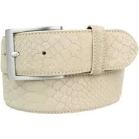 BELTINGER Ledergürtel Gürtel mit Edelstahl-Gürtelschnalle und Pythonprägung 4 cm - Leder-Gür (1-St)