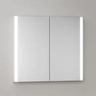 KEUCO Somaris Spiegelschrank mit Beleuchtung 14512002100 80 x 71 x 11,5 cm, verspiegelt, 1 Türen, Wandeinbau