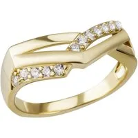 Firetti Fingerring Schmuck Geschenk Silber 925 Silberring Ring Spitze, mit Zirkonia (synth)
