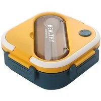 Fine Life Pro Lunchbox Bento-Box mit Gabel & Löffel,1300ml Essbox aus Lebensmittelsicherem PP, Mehrfachfächer, Leckdicht,Tragegriff, Ideal für Arbeit/Schulessen