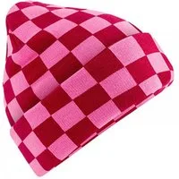 Beechfield® Bommelmütze Checkerboard Beanie Mütze