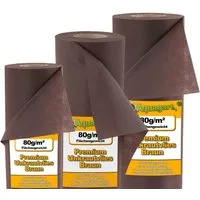 Aquagart Unkrautvlies 21m² Gartenvlies Unkrautvlies Mulchvlies 80g 1,4m breit braun, (1-St)
