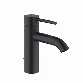 Kludi BOZZ Waschtischarmatur 100mm EcoPlus, Ablaufgarnitur mattschwarz, 382933976 382933976