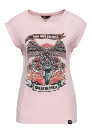 Queen Kerosin Damen T-Shirt Ride Into The Wild