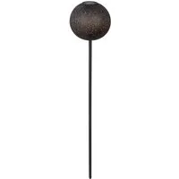 Dehner LED Solarleuchte Solar-Stab Lemba, warmweißes Licht, IP44, Höhe 88 cm, Ø 18 cm, Warmweiß, eleganter Gartenstecker mit 6 Stunden Leuchtdauer, auch Akkubetrieb