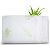 MaxxGoods Gelschaumkopfkissen Orthopödisches Nackenstützkissen 70cm x 42cm mit 1 AloeVera Bezug