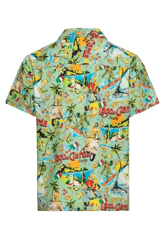 King Kerosin Herren Hawaiihemd Lago di Garda