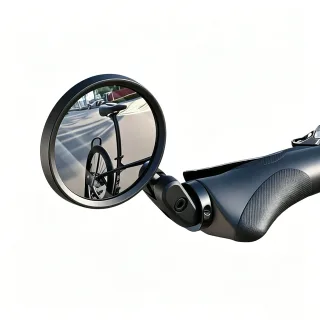 WEST BIKING Bicycle Bar End Mirror 62mm HD Convex Wide Angle Lens 360 Adjustable Lightweight Nylon Handlebar Side Mirror