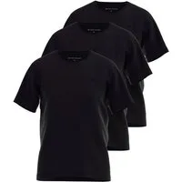 TOM TAILOR Unterziehshirt TOM TAILOR Herren T-Shirt schwarz uni 3er Pack (3-St)
