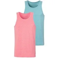 John Devin Tanktop (Packung, 2-tlg) in schöner Melange-Optik