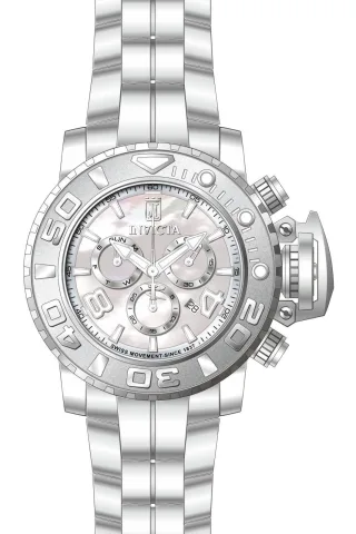 Invicta Jason Taylor 51316 Herrenuhr - Quarzwerk - Edelstahl mit Perlmutt Zifferblatt - 58 mm