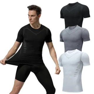 TENGOO Tight Sports Shirt Shaping Shirts Quick Drying Polyester Multifunctional Comfortable T-Shirts for Running Hiking