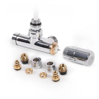 Terma Set Lanzen-Thermostat-Verbundeckventil 50mm CYLINDER GZ 1/2"-Ø16x2, Ø15 links, WRZT5G5-CR, C WRZT5G5-CR