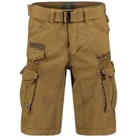 Geographical Norway Shorts Herren Cargo Shorts kurze Hose Short Bermuda Knielang Gürtel Sommer