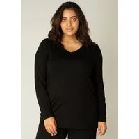 Base Level Curvy Langarmshirt Alize Weiche, leicht glänzende Qualität