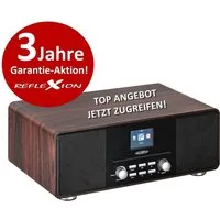 Reflexion HRA19DAB Design DAB+ Radio mit TFT Farbdisplay Digitalradio (DAB) (Digitalradio (DAB), UKW-Radio, 160 W, DAB+ Radio, AUX, CD-Player, Weckfunktion, Equalizer, Bluetooth)