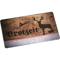 Geda Labels GmbH Frühstücksbrett Oktoberfest Hirsch Brotzeit, Melamin, (1-St), Braun, 23,5x14,5x0,3cm, spülmaschinengeeignet