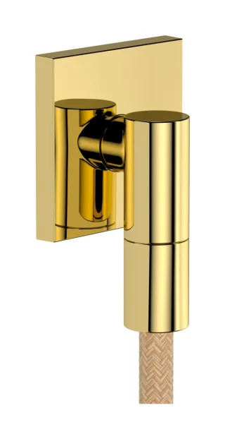 Hansgrohe Wandanschluss FixFit Fine E mit Rückflussverhinderer polished gold optic , 28883990 28883990