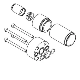 KWC Aquarotter Verlängerungsset, AQUALINE-Therm,UP, 25 mm, 2000101455 2000101455