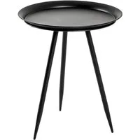 HAKU Beistelltisch Sofatisch, Wohnzimmertisch (1-St), rund - aus Metall Schwarz - Ø/H 44/54 cm