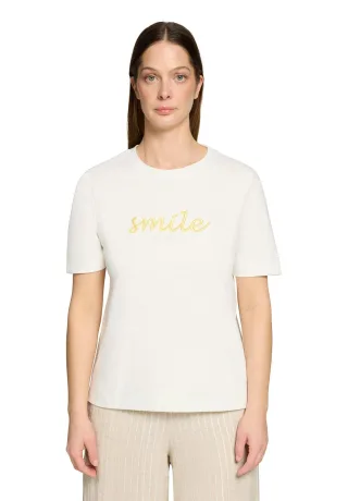 CARTOON - Baumwollshirt Patch Creme/Yellow - Gr. - 38