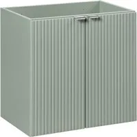 Lomadox Waschtisch NEWPORT-56-GREEN, Waschtischunterschrank, Schilfgrün mit gerillter Front, ca. 60/57/39cm