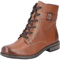 Rieker Schnürstiefelette, Schnürboots, Klassik-Boots, Blockabsatz, in Used-Optik