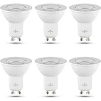 Amindu LED-Leuchtmittel, GU10, warmweiß oder kaltweiß, 425lm, 4.5W ersetzt 40W Glühbirne, nicht dimmbar, 6er Pack