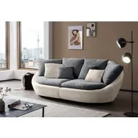 TRENDMANUFAKTUR Big-Sofa Maui, inklusive 4 Rückenkissen und 2 Zierkissen, Designersofa, Organische Form, Sofa frei im Raum stellbar, moderne Optik