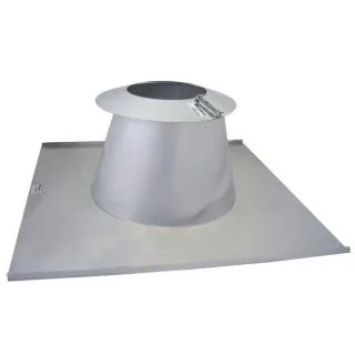 Bertrams Dw Dacheindichtungsflansch 22DE15VA400VA 0-15Grad, mit Regenkragen, Ø 400 mm