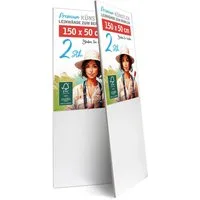 M MERCEO Leinwand, 2er-Set Leinwand 50x150cm (zum Bemalen, Baumwolle, Keilrahmen,280g/m)