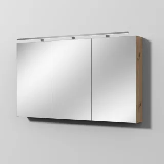 Sanipa Reflection Spiegelschrank MILLA 130 mit LED-Aufsatzleuchte, Eiche Natural-Touch, SD14785 SD14785