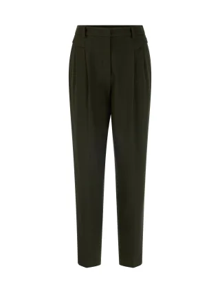 Marc Cain Collections - Hose FAQUS mit Bügelfalten forest night new - Gr. - 42