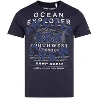 CAMP DAVID T-Shirt mit Puffprint im Used Look