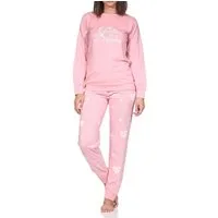 Normann Pyjama Normann Damen Schlafanzug langarm Pyjama in Herz Tupfen Punkte Optik